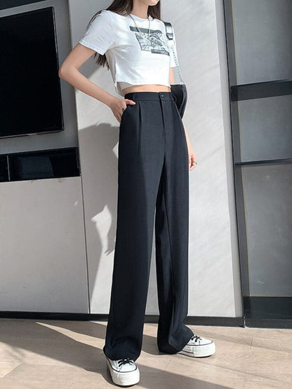 Women's Pants - High Waist Wide Leg - Elegant Fit - Comfortable Lightweight Design