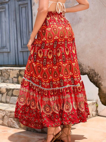 Women's Maxi Skirt – Bohemian Style – Lightweight Breathable Fabric – Flowy and Comfortable