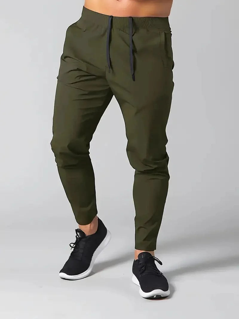 Men's Jogging Pants - Slim Fit - Elastic Waist & Cuffs - With Side Pockets