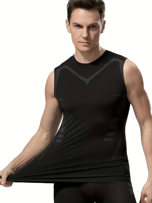 Men's Compression Tank Top - Breathable and Stretchable - Muscle Support & Sweat-Wicking