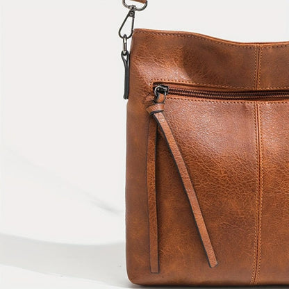 Isabella Slim Crossbody Bag | Textured Silver-Tone Hardware Bag
