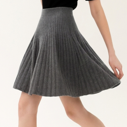 Ribbed A-Line Mini Skirt for Women – Cozy Casual Comfort