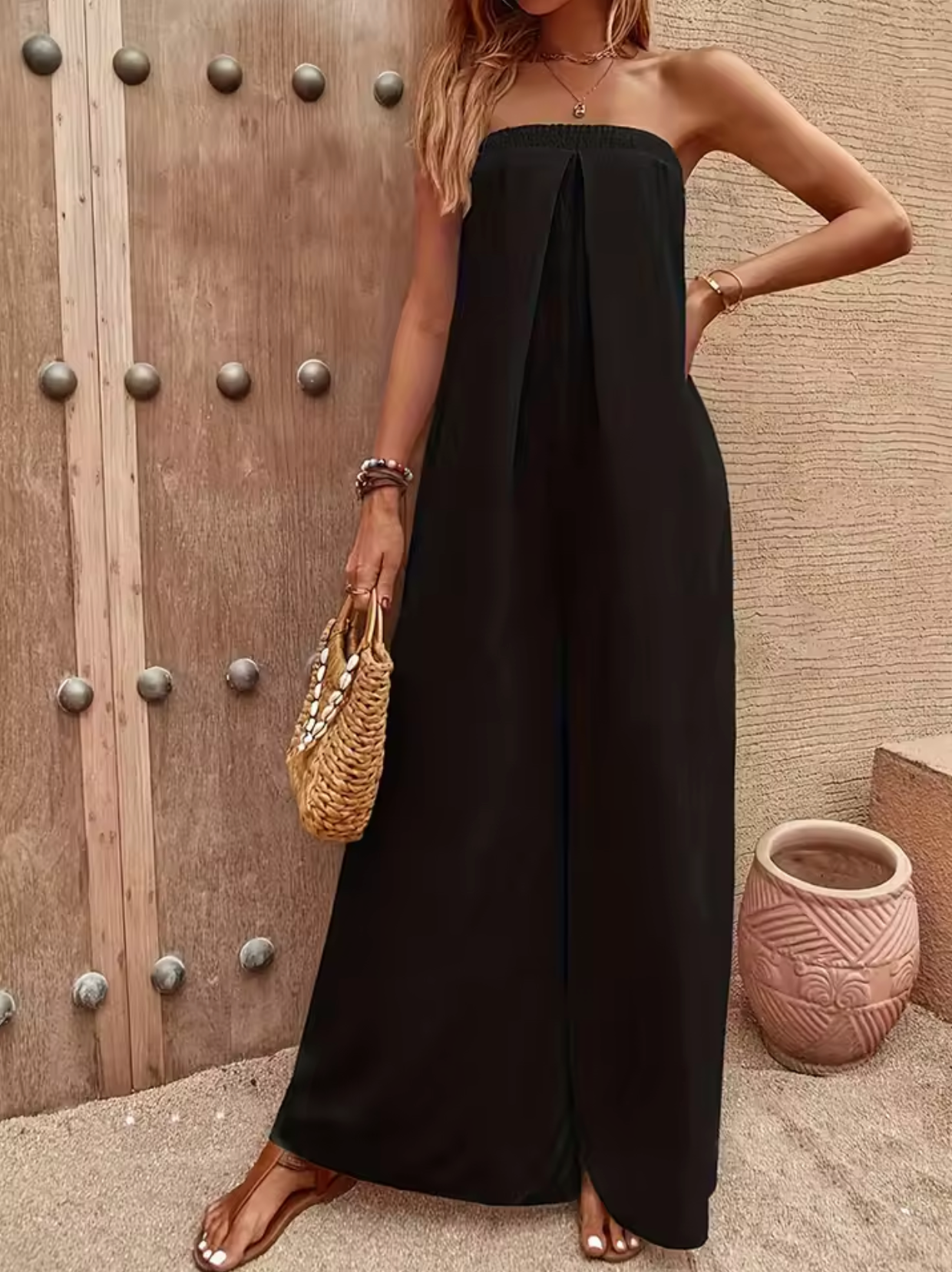 Women's Maxi Dress - Strapless - Loose Fit - Light and Breathable