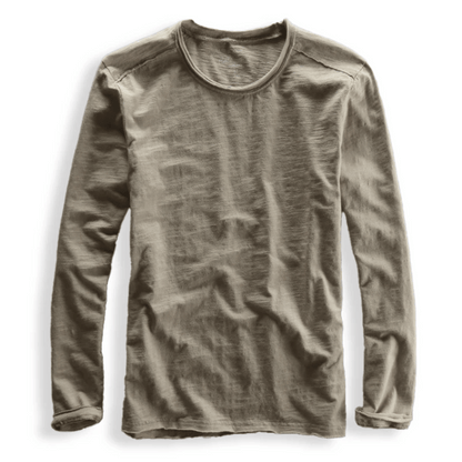 Classic Crew Neck Long Sleeve T-Shirt for Men – Lightweight Everyday Comfort