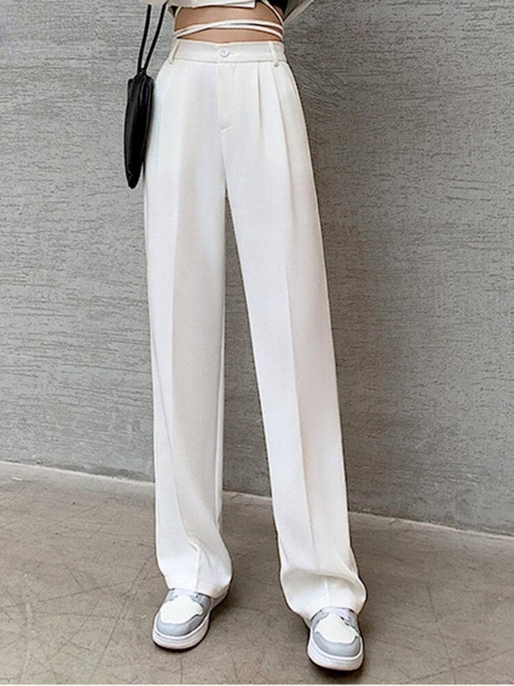 Women's Pants - High Waist Wide Leg - Elegant Fit - Comfortable Lightweight Design