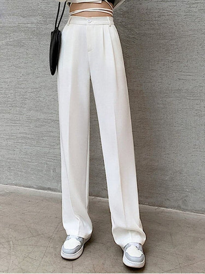 Women's Pants - High Waist Wide Leg - Elegant Fit - Comfortable Lightweight Design