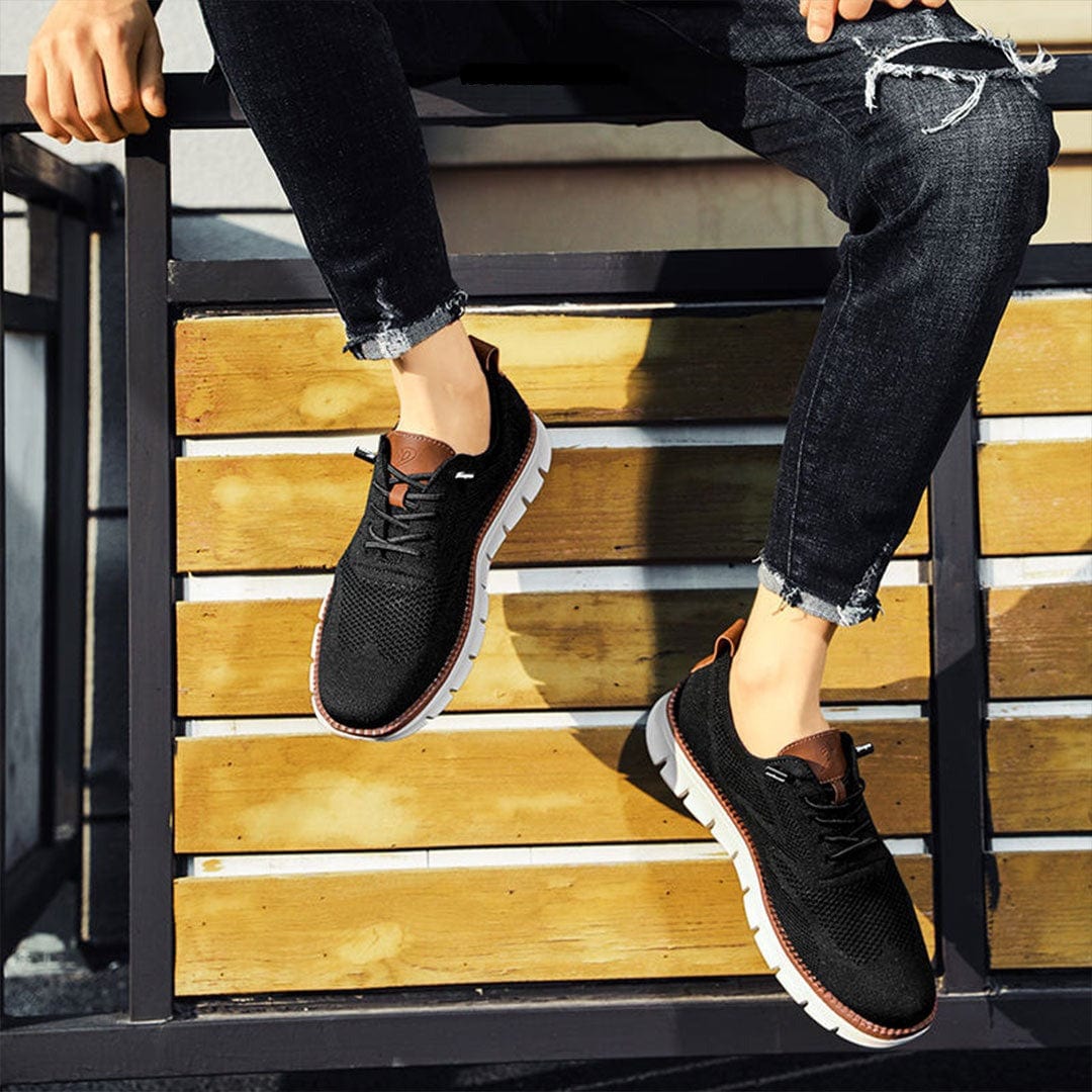 Men's Knit Sneakers – Breathable and Flexible – Shock-Absorbing Comfort Sole