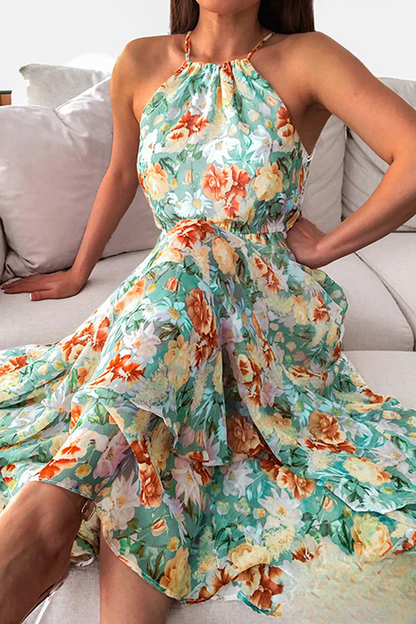 Women Maxi Dress - Halterneck - Elegant Fit - Light and Breathable