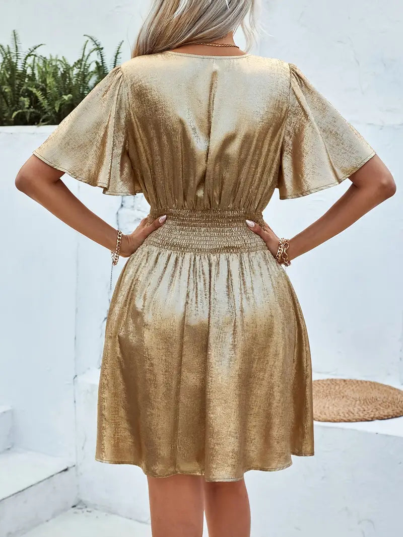 Sophia - Gold Party Dress for Every Occasion