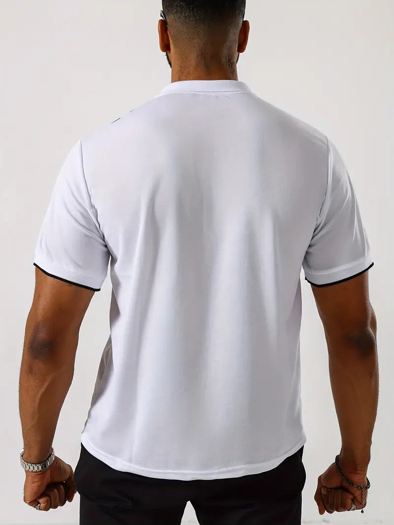 Men's Polo Shirt - Tailored Fit - Classic Collar - Vertical Stripes