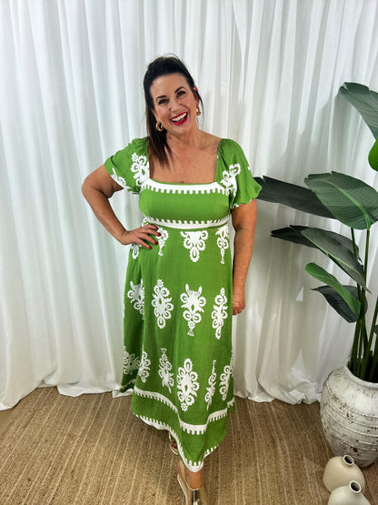 Women's Maxi Dress - Off-Shoulder - Puff Sleeves - Flowy and Elegant Design