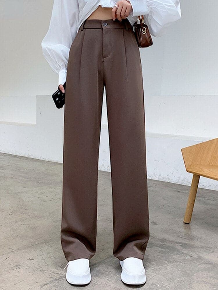 Women's Pants - High Waist Wide Leg - Elegant Fit - Comfortable Lightweight Design