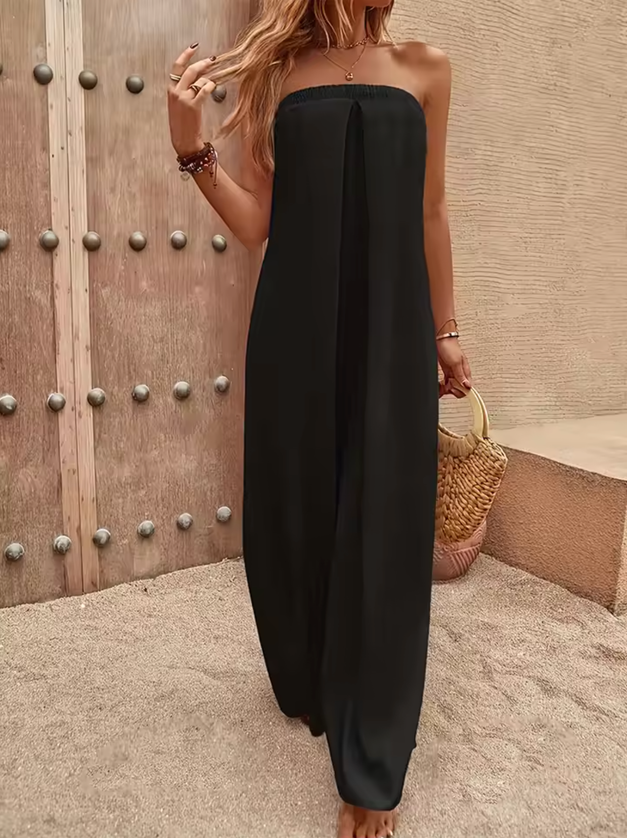 Women's Maxi Dress - Strapless - Loose Fit - Light and Breathable