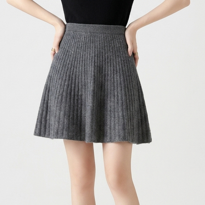 Ribbed A-Line Mini Skirt for Women – Cozy Casual Comfort