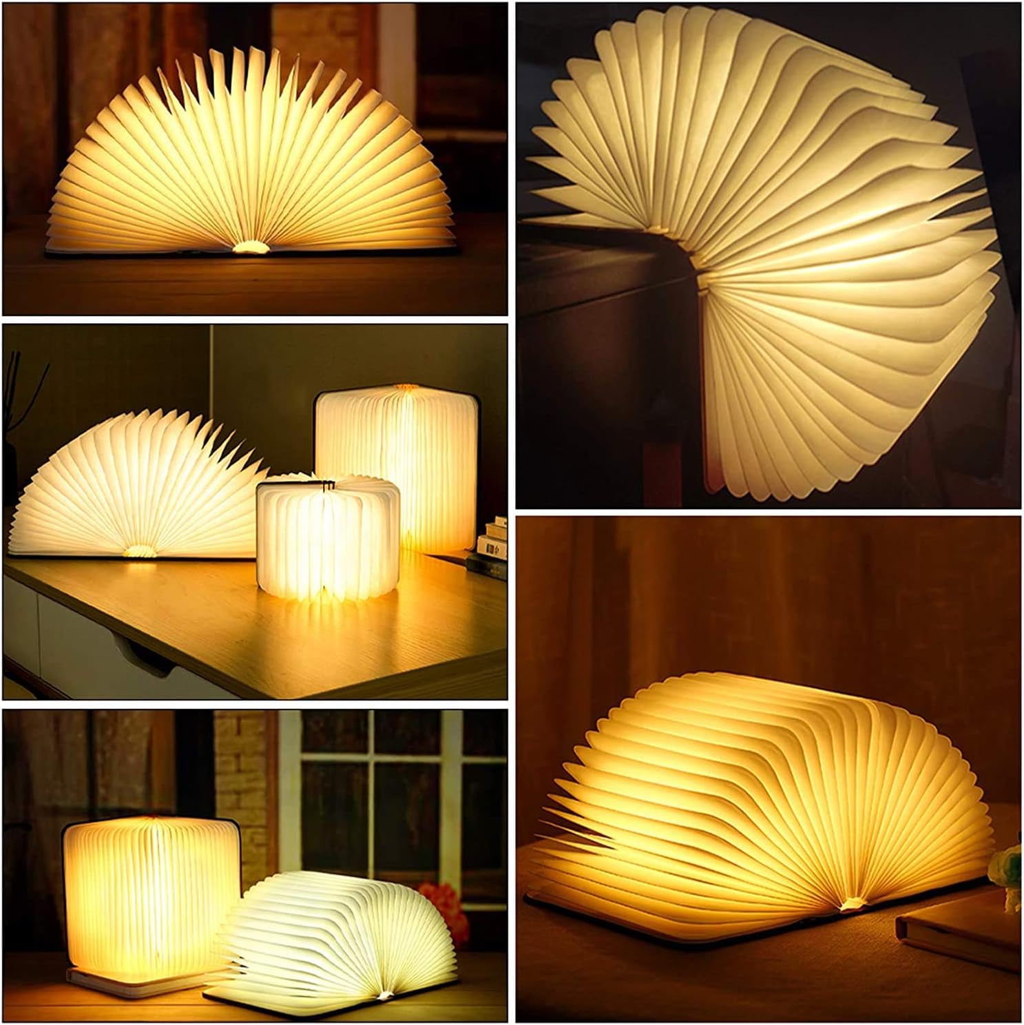 Foldable LED Book Lamp with Rechargeable Design