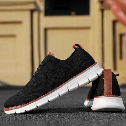 Men's Knit Sneakers – Breathable and Flexible – Shock-Absorbing Comfort Sole