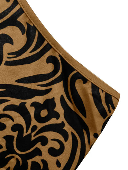 Women's Bodycon Dress - One Shoulder - Midi Length - Elegant Patterned Design