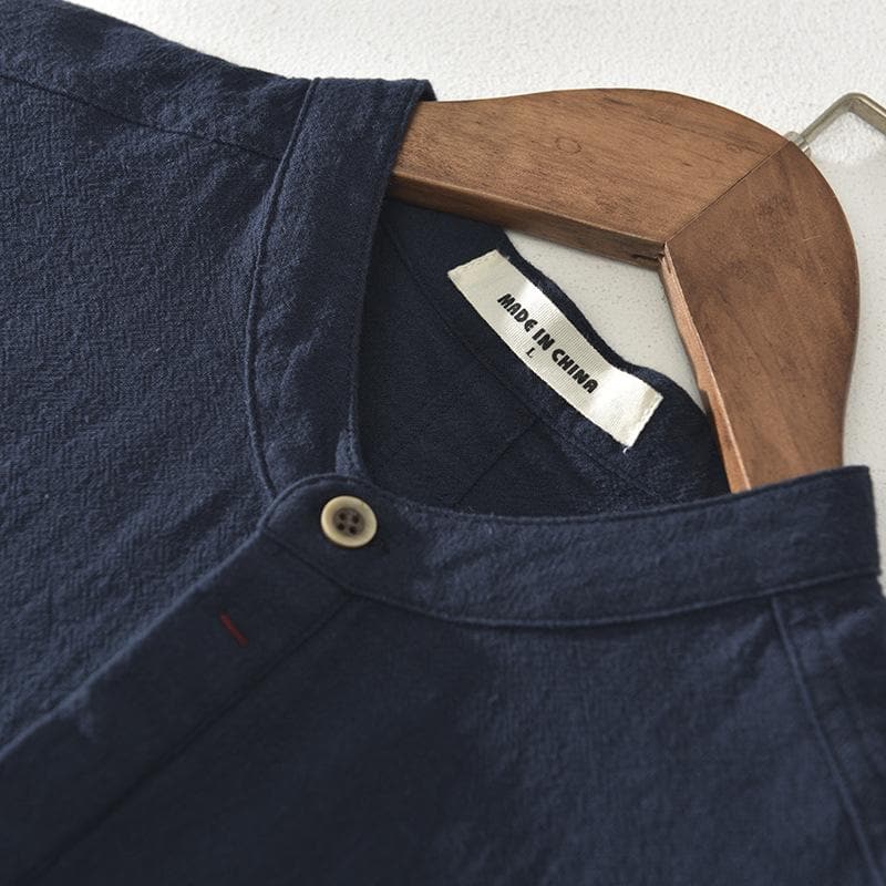 Men's Shirt - Light and Breathable - Henley Collar - Short Sleeve - Casual Fit