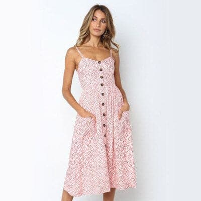 Luna - Elegant full dress with spaghetti straps