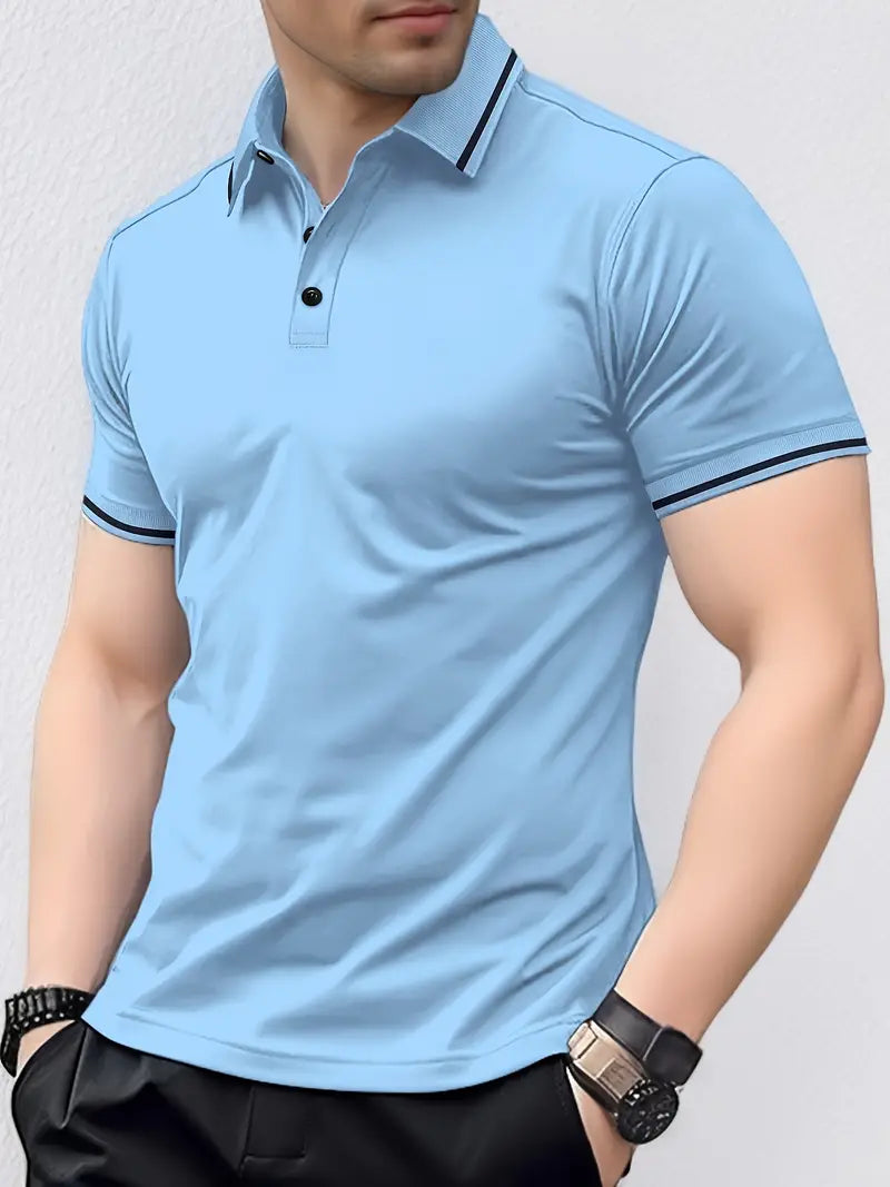 Men's Polo Shirt - Breathable - Regular Fit - Short Sleeve - Classic Collar