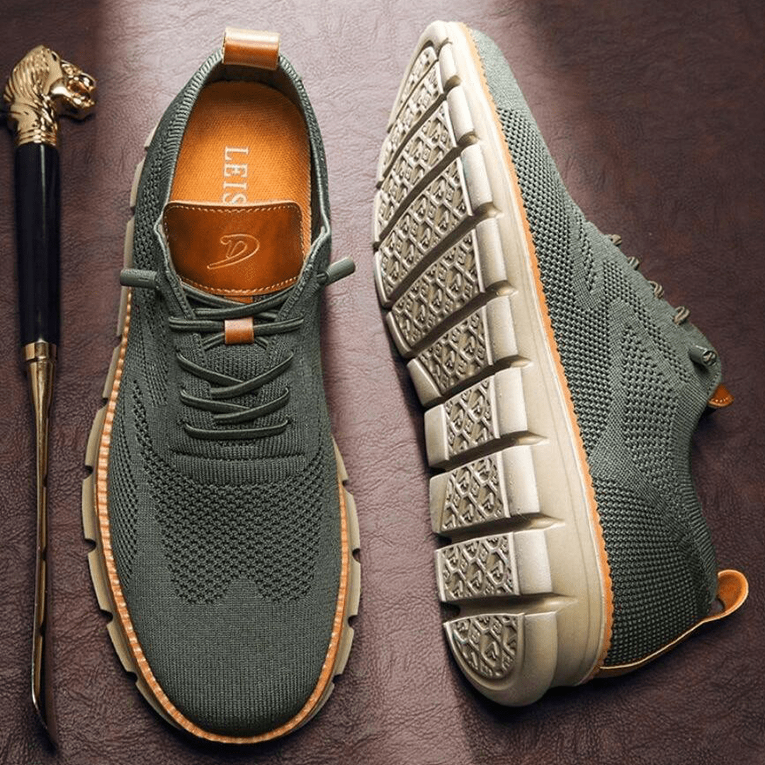 Men's Knit Sneakers – Breathable and Flexible – Shock-Absorbing Comfort Sole