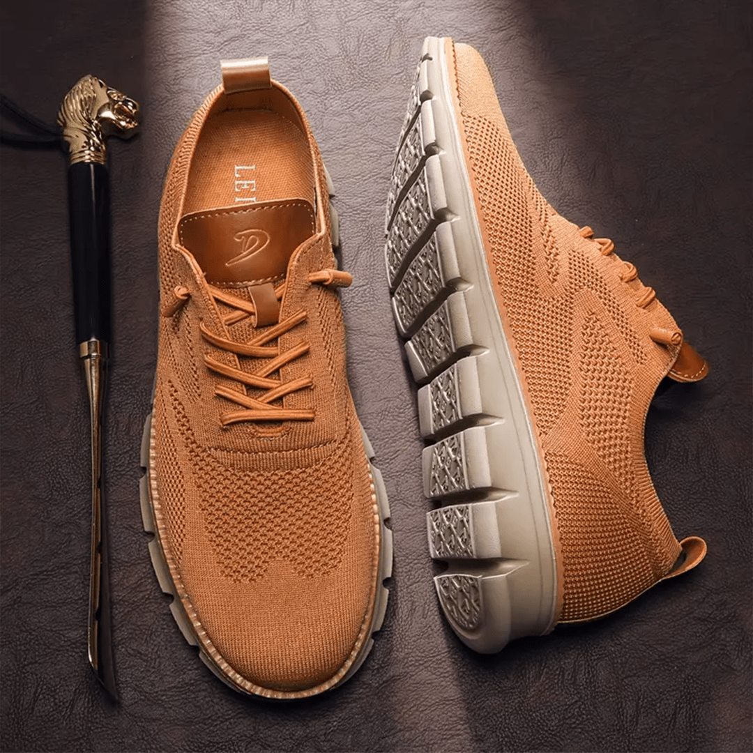 Men's Knit Sneakers – Breathable and Flexible – Shock-Absorbing Comfort Sole