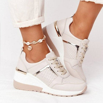 Women's Sneakers - Breathable Design - Lace-Up & Zipper - Comfortable Sole for Everyday