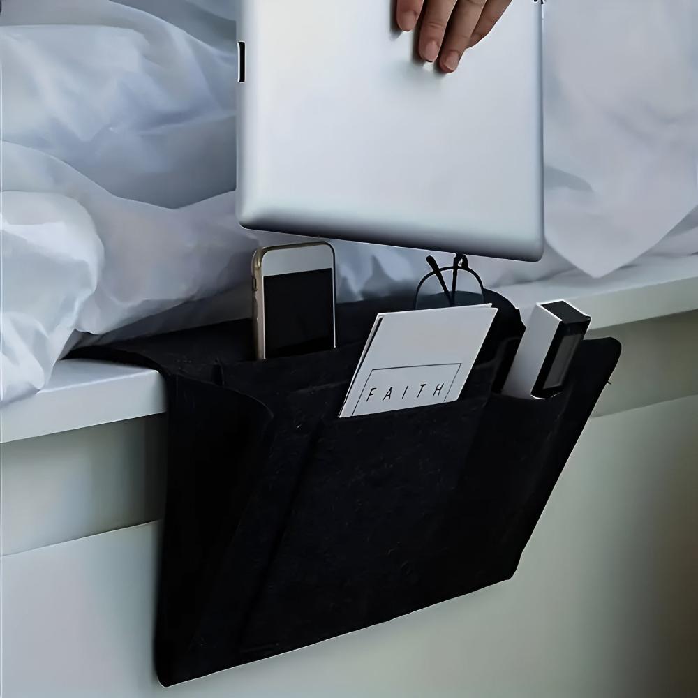 Minimalist Felt Bedside Organizer with Multiple Pockets