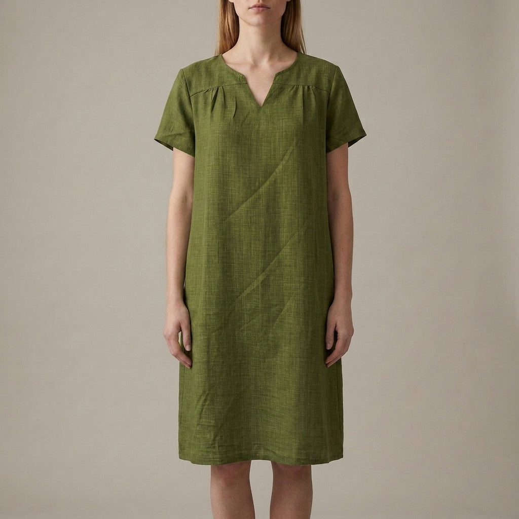 Relaxed Fit Dropped Shoulder Mini Dress for Women – Comfortable Casual Style