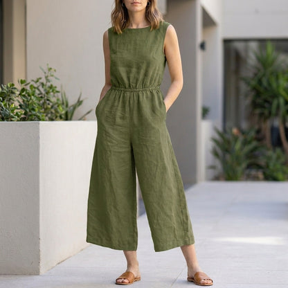 Sleeveless Wide Leg Jumpsuit for Women – Effortless Comfort & Modern Style
