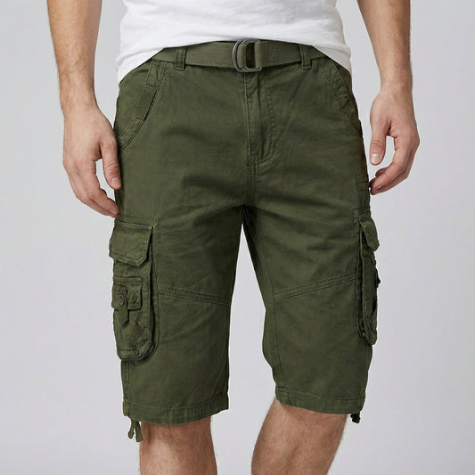 Relaxed Fit Belted Cargo Shorts for Men – Casual Comfort & Practicality