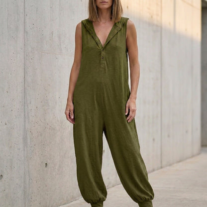 Relaxed Hooded Jumpsuit for Women – Effortless Everyday Comfort