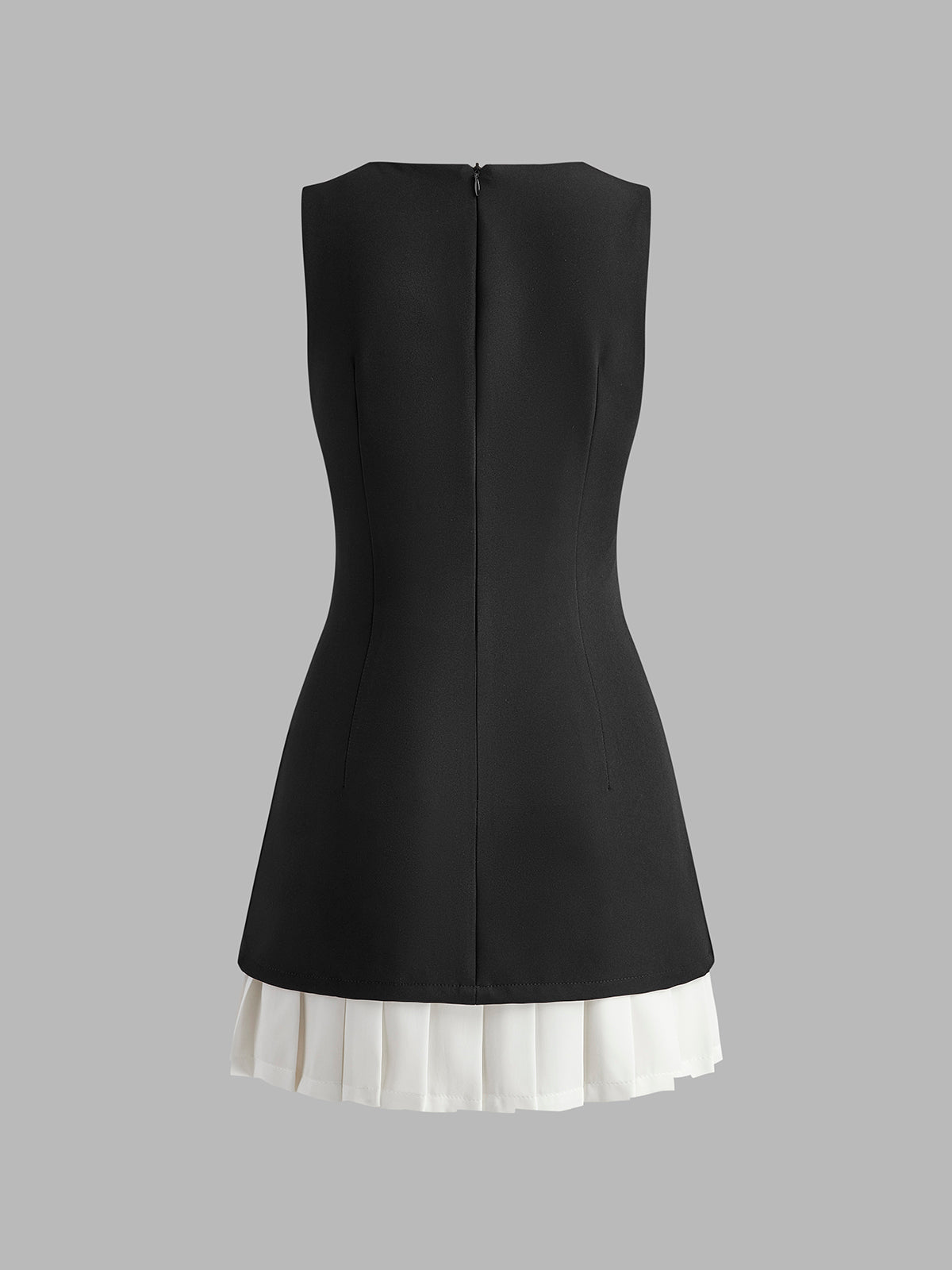 Women Dress - Sleeveless - High Neck - Pleated Layered Skirt - Elegant & Stylish