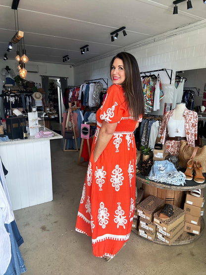 Women's Maxi Dress - Off-Shoulder - Puff Sleeves - Flowy and Elegant Design