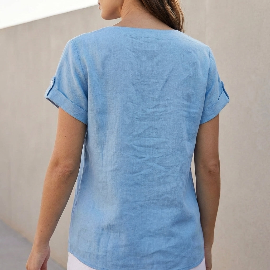 Relaxed Fit Button-Front Shirt for Women – Breathable Casual Comfort