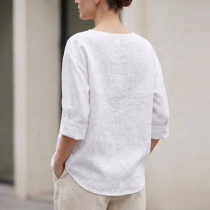 Relaxed Fit Button Front Blouse for Women – Effortless Everyday Style