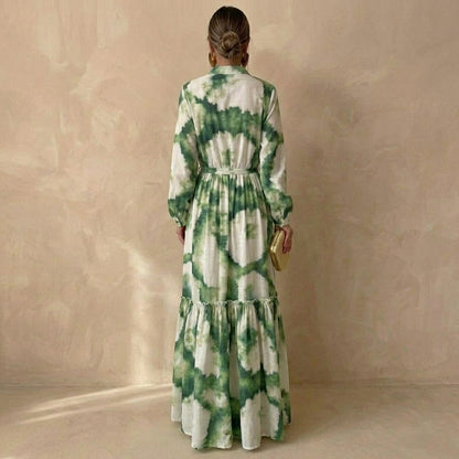 Printed Tiered Maxi Dress for Women – Effortless Elegance & Flowing Style