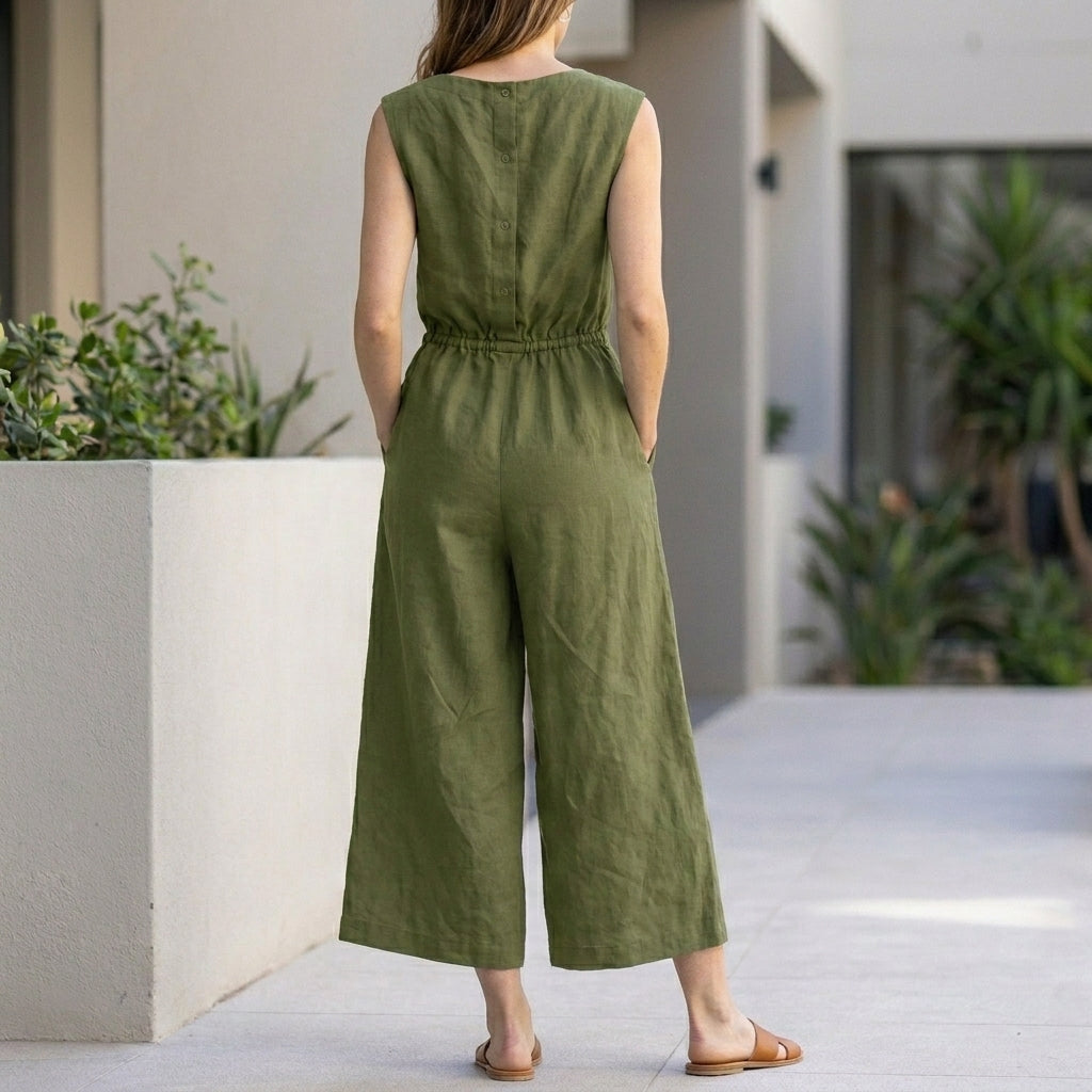 Sleeveless Wide Leg Jumpsuit for Women – Effortless Comfort & Modern Style