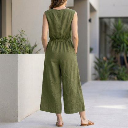 Sleeveless Wide Leg Jumpsuit for Women – Effortless Comfort & Modern Style