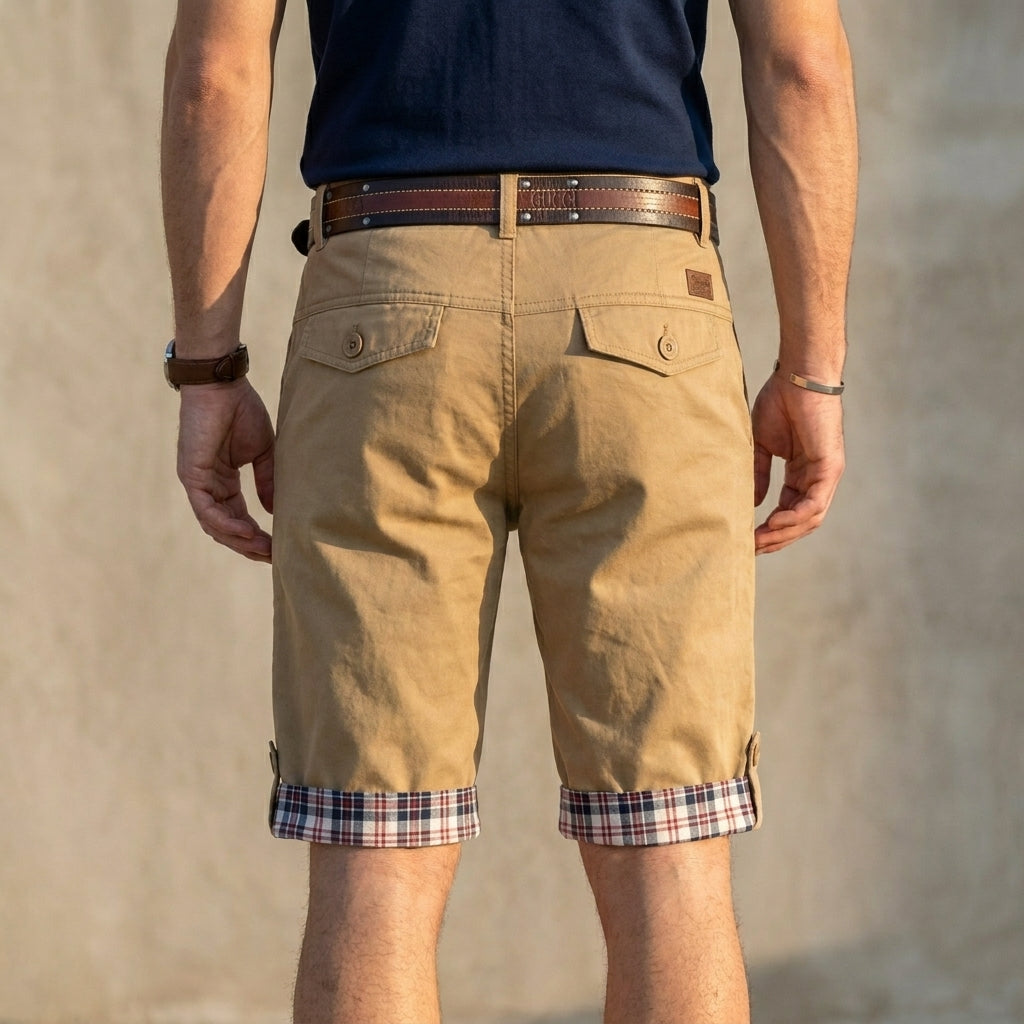 Relaxed Fit Knee-Length Bermuda Shorts for Men – Stylish Casual Comfort
