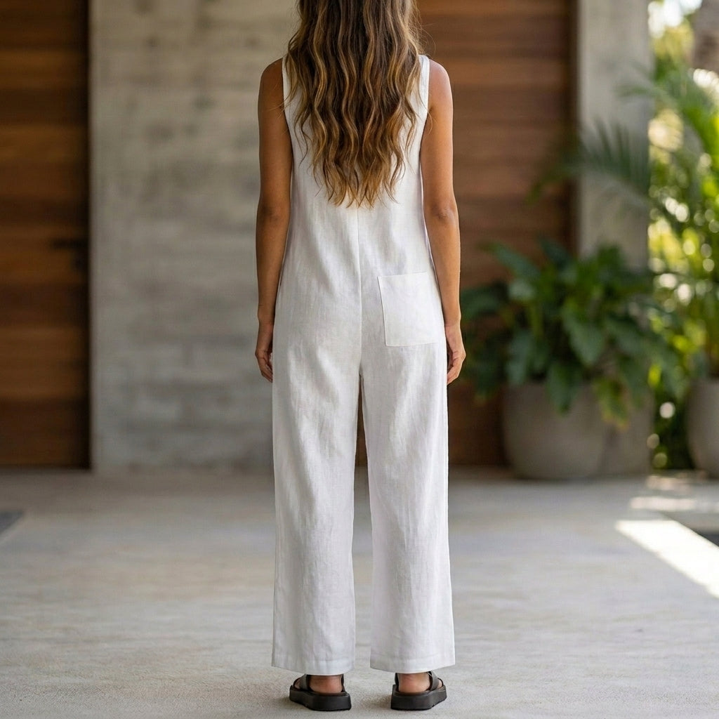 Sleeveless Wide Leg Jumpsuit for Women – Effortless Comfort & Modern Elegance