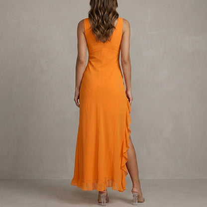 Ruffle Hem Maxi Dress for Women – Elegant Flowing Style