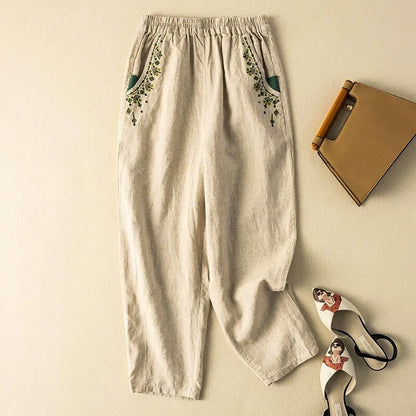 Relaxed Fit Embroidered Harem Pants for Women – Comfortable Stylish Casual Wear