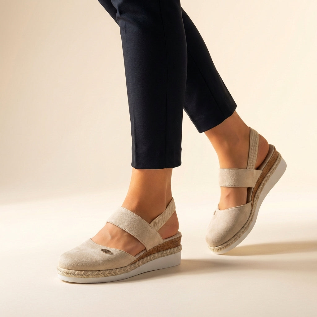 Closed-Toe Espadrille Wedge Sandals for Women – Stylish & Comfortable Support