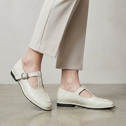 Classic T-Strap Comfort Flats for Women – Elegant Everyday Support