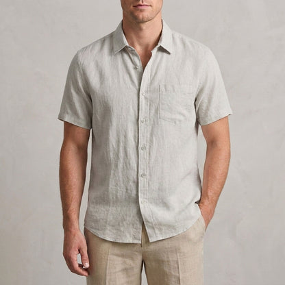 Loose Fit Button-Down Shirt for Men – Breathable Casual Comfort