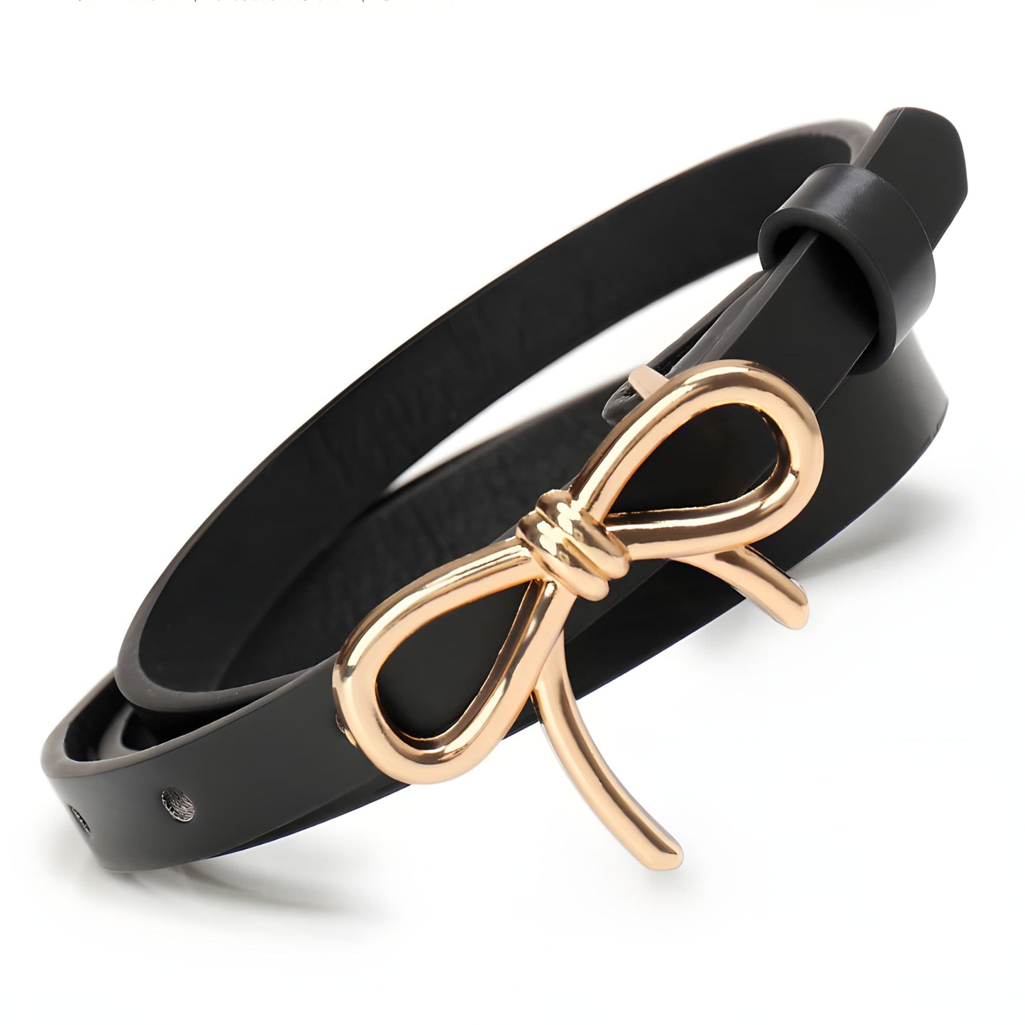 Viola Skinny Belt | Bow Buckle Adjustable Length Belt