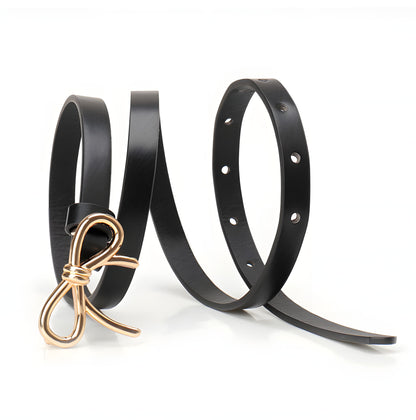Viola Skinny Belt | Bow Buckle Adjustable Length Belt