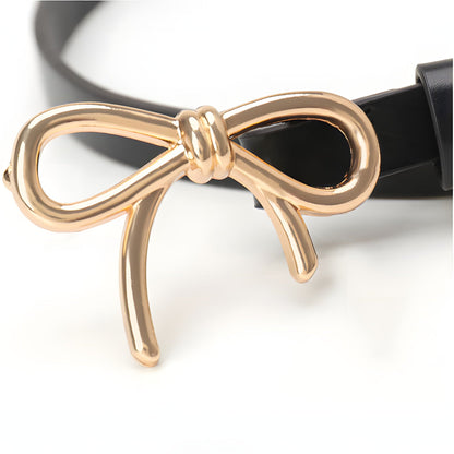 Viola Skinny Belt | Bow Buckle Adjustable Length Belt