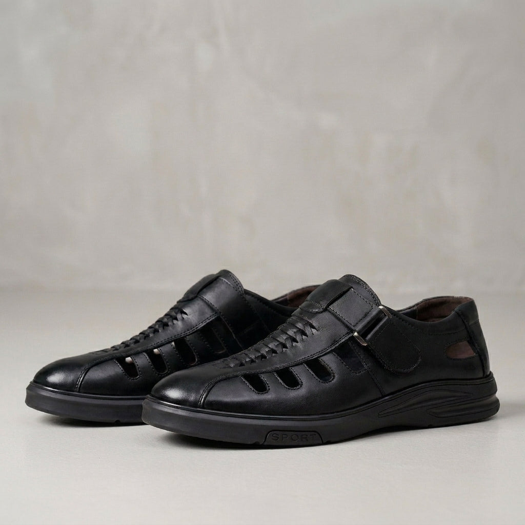 Closed-Toe Walking Sandals for Men – Breathable Comfort & Everyday Support